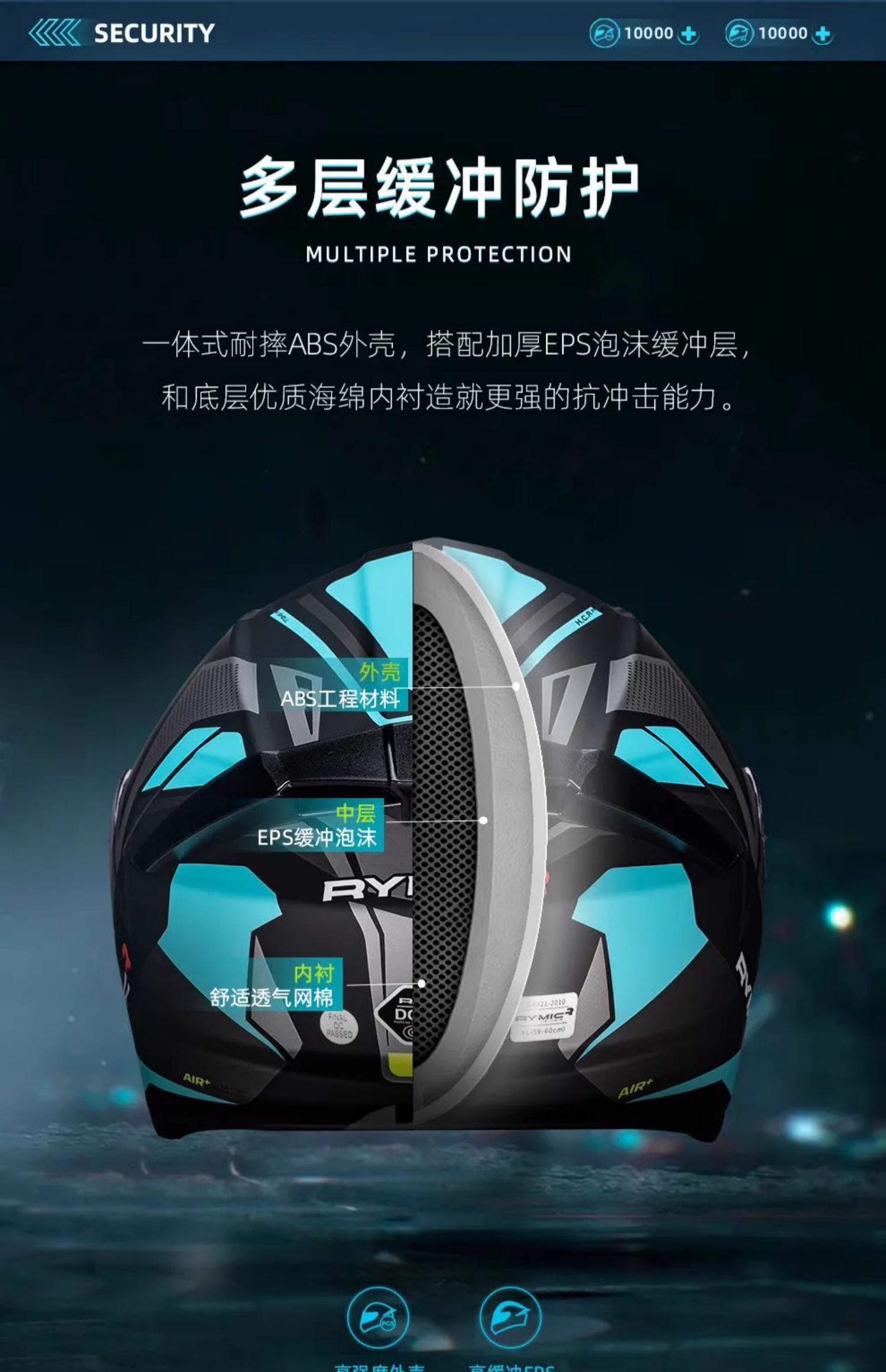 Motorcycle Helmet Men Women Dual Visor Flip Up Full Face