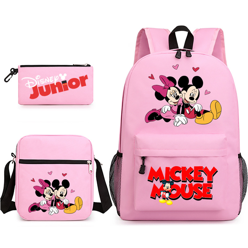 3-pieza portátil traje para niñas estudiantes universitarios niños mochila de lona Mickey/ratón 2022