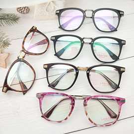 现货库存塑胶金属混合镜框配老花镜架男女近视眼镜框混批特价