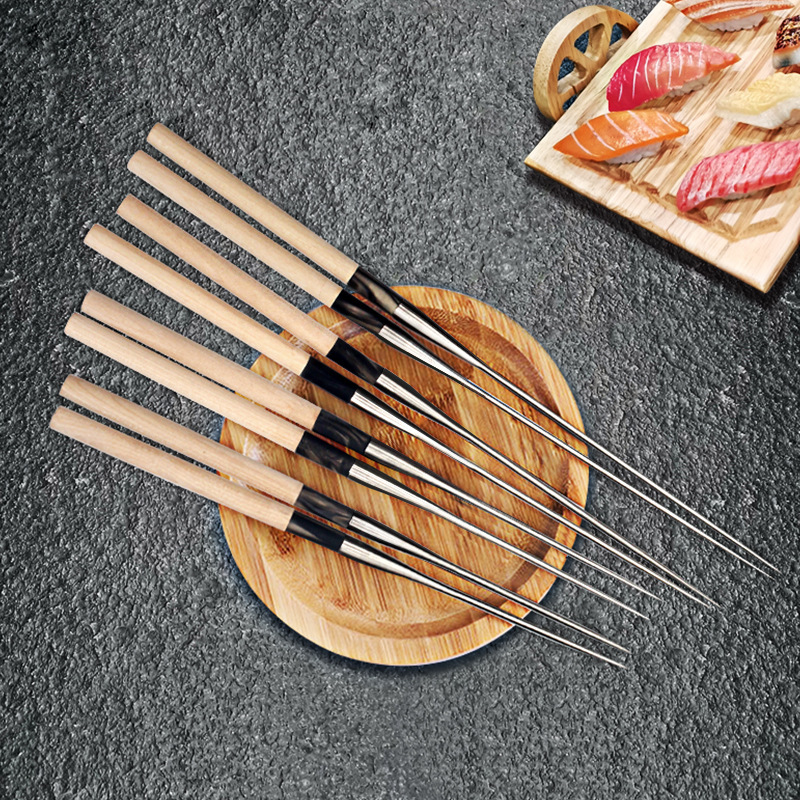 Japanese Sashimi Sushi Chopsticks Japanese Stainless Steel Pointed Chopsticks Hotel Restaurant Chopsticks for Salmon Japanese Sashimi Sushi Chopsticks Japanese Stainless Steel Pointed Chopsticks Hotel Restaurant Chopsticks for Salmon