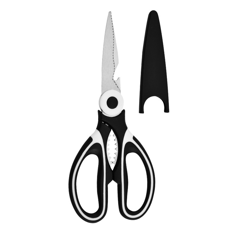 Ajuste de tijeras afiladas de tres piezas multifuncional tijeras de barbacoa de grado alimenticio de acero inoxidable tijeras de barbacoa de cocina