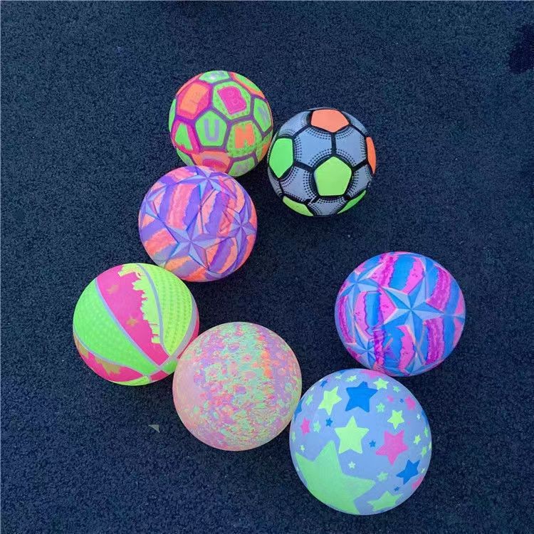 Glowing Inflatable Ball, Elastic Flashing Glowing Inflatable Ball, Children's Interactive Stall Toys Wholesale Manufacturer Direct Sales