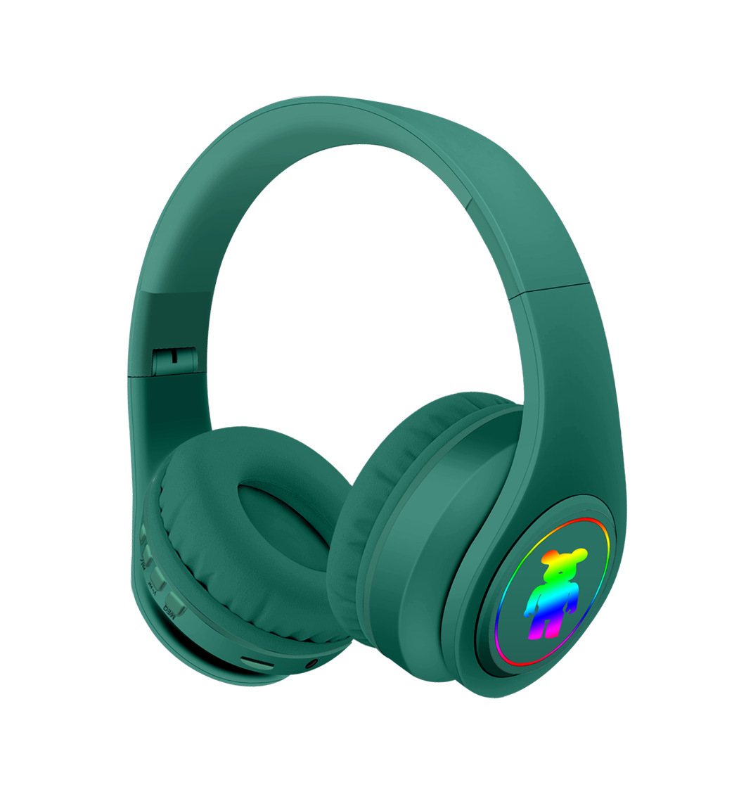 Auriculares Bluetooth 5,0 fábrica nuevo LED música nota con luz auriculares macaron color estéreo auriculares inalámbricos