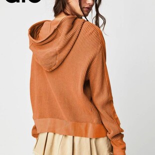 Amazon Stitching Sweater Long Sleeve Pullover Cardigan Zipper Top Trendy Hoodie Autumn and Winter Women