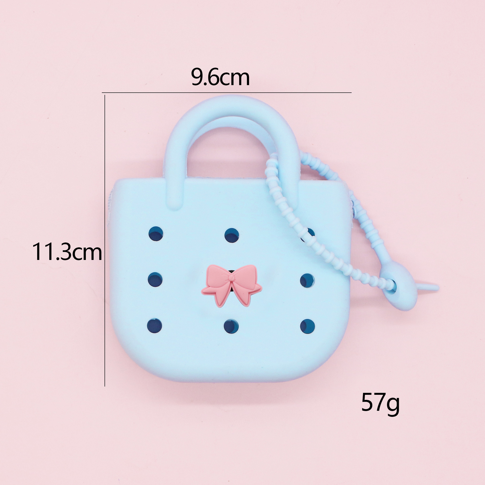 Monedero de silicona portátil explosivo lindo bolso de playa ligero y compacto nuevo bolso de almacenamiento de agujero de bricolaje de dibujos animados