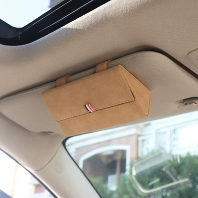 High-End Multifunctional Car Glasses Car Glasses Clip/Bill Clip - beige