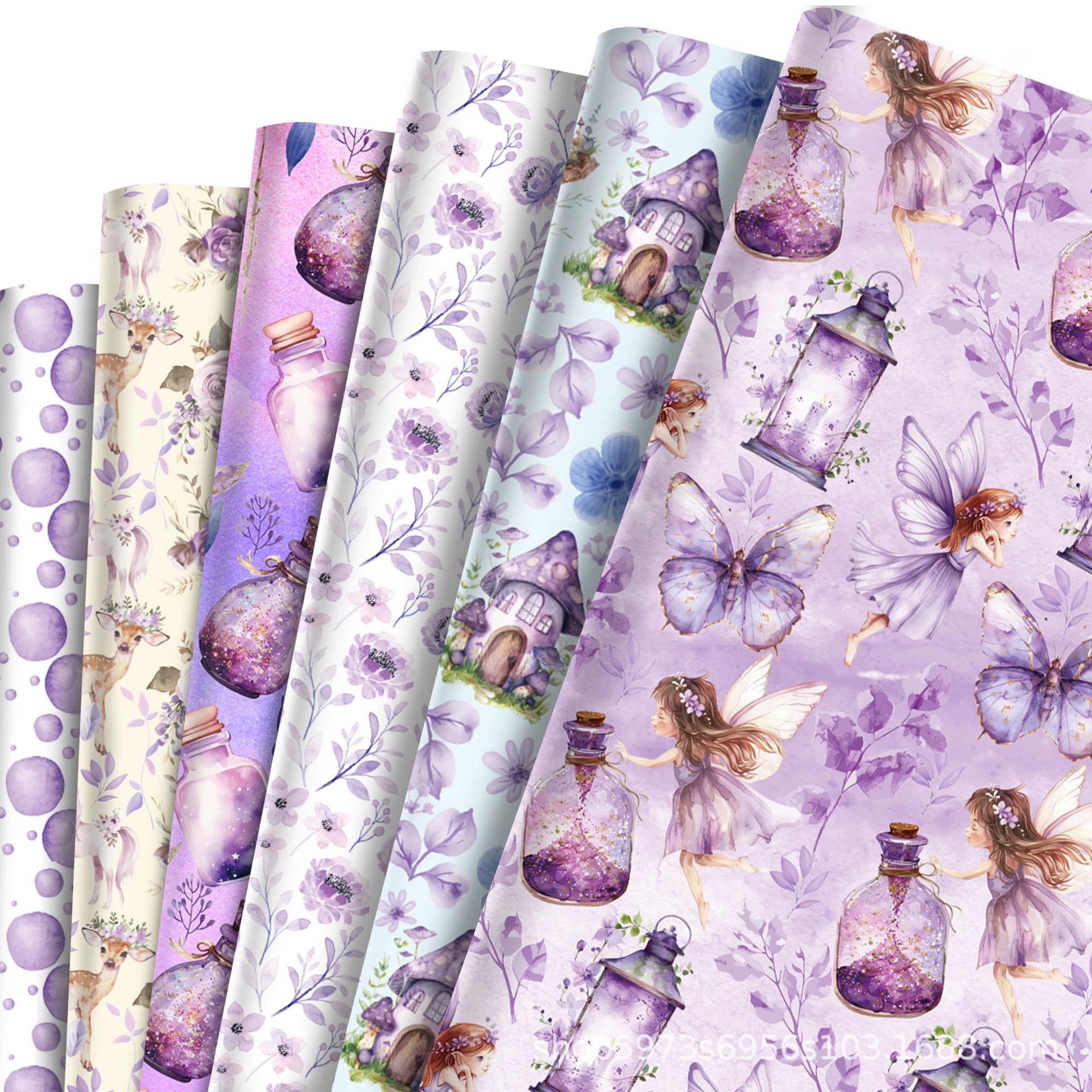 WZ107 фэнтези эльф подарок декоративная бумага подарочная вечеринка подарочная коробка украшения фиолетовый гриб наружная оберточная бумага