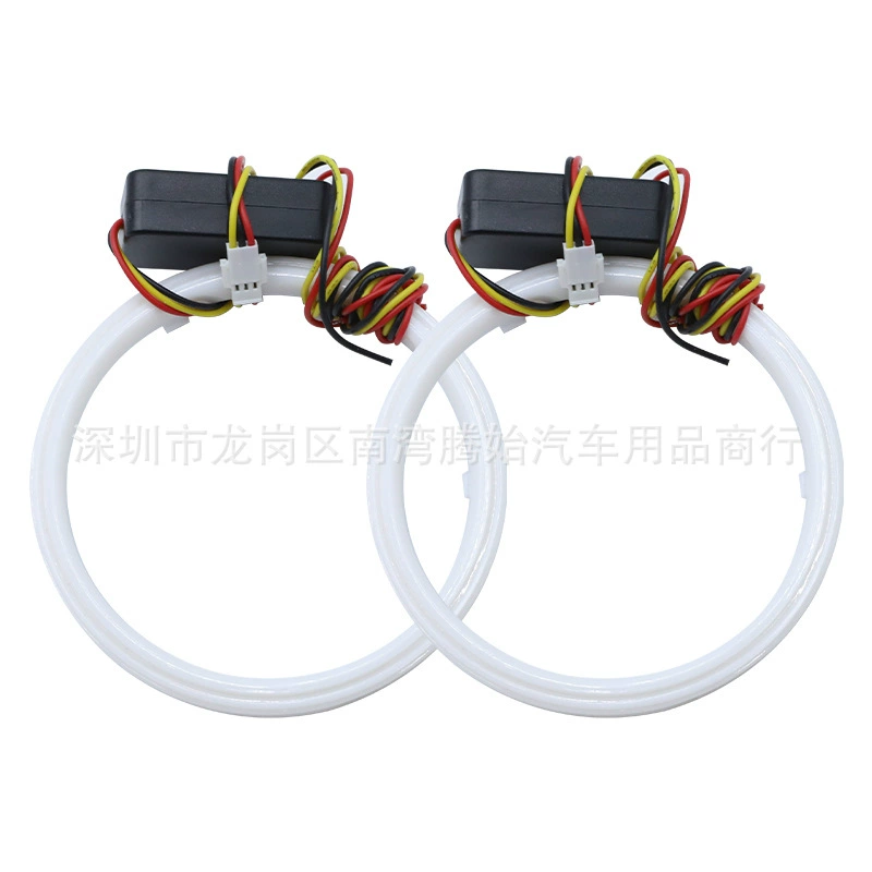 2,5-дюймовая 3,0-дюймовая Автомобильная апертура глаза ангела белый, желтый, двухцветная противотуманная фара, Модифицированная мотоциклетная хлопковая лампа, широкое давление