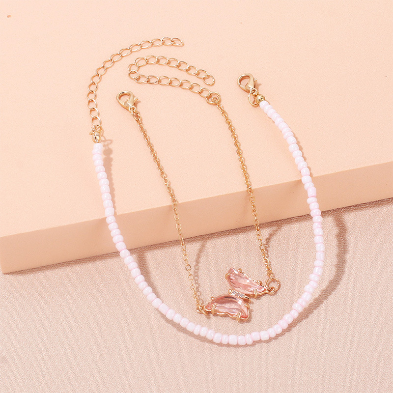 Beach Occasion Fashion Butterfly Alloy Beaded Arylic Anklet