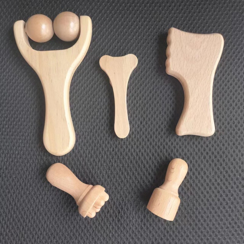 Wooden Massager Set Mother's Day Gift Handheld Effort-Saving Convenient Casual Practical Meridian Massage Handy Gadget