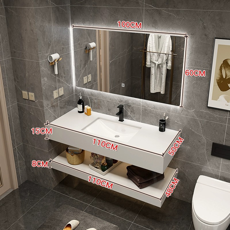 110cm con espejo cuadrado inteligente