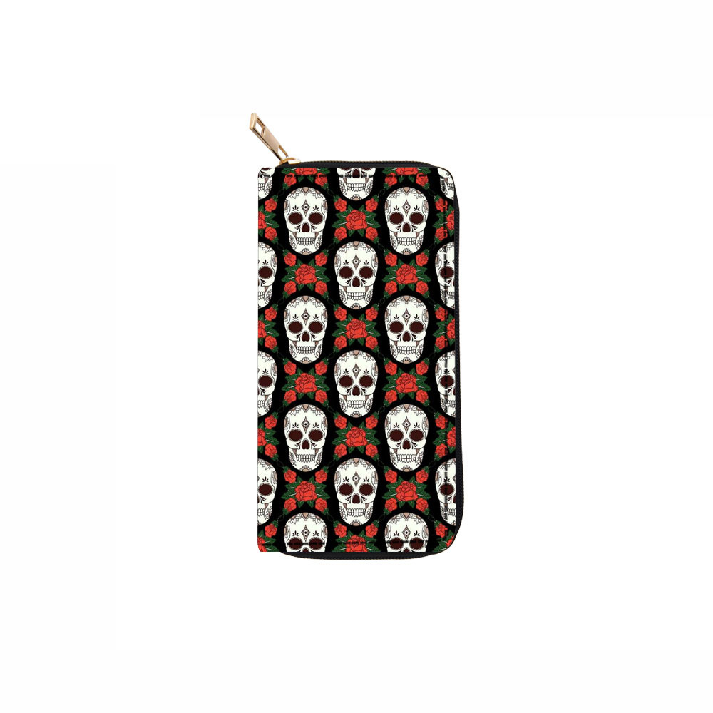 Unisex Printing Skull Pu Leather Zipper Wallets display picture 1
