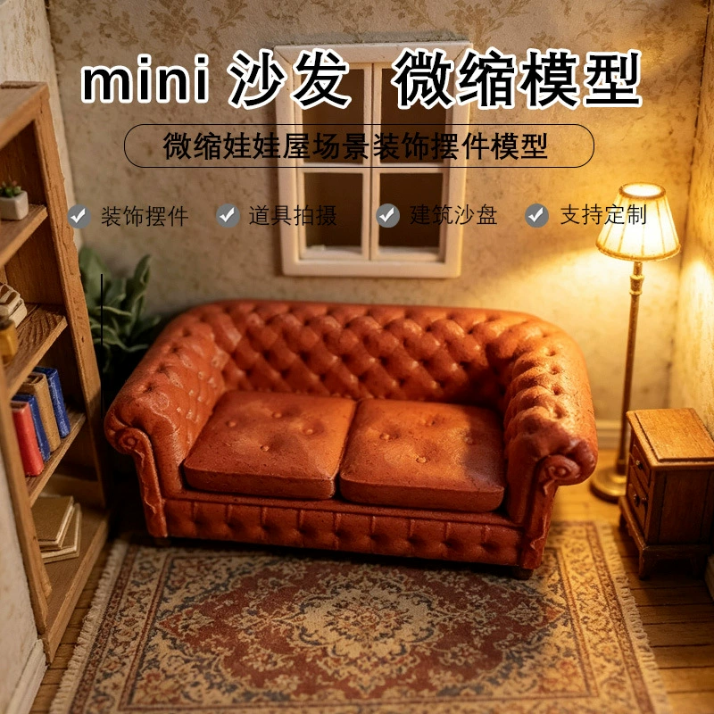 Миниатюрный кукольный домик с мебелью для спальни игрушка для сюжетной игры