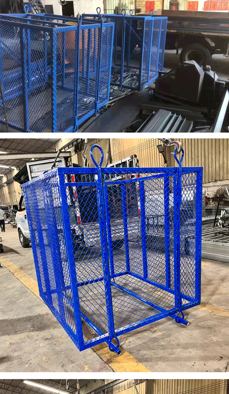 建筑工地隔离围栏高空作业吊机施工吊笼氧气乙炔气瓶吊笼安全护栏-阿里巴巴