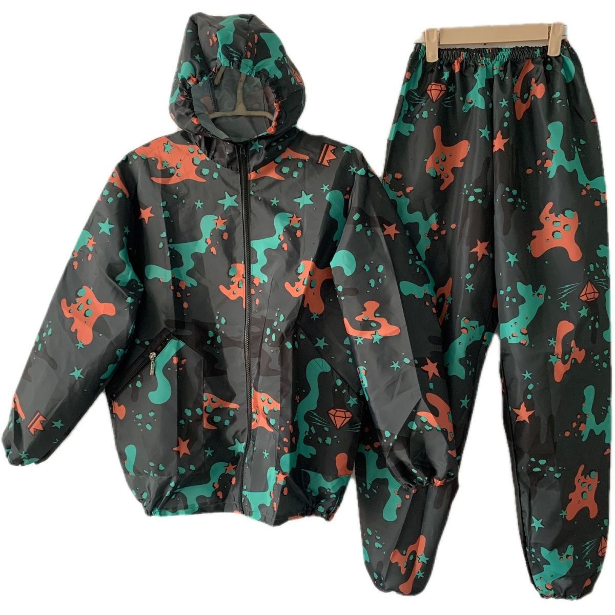 防护服耐磨防静电男女通用防岩棉宽松连帽防灰尘不粘毛防尘工作服