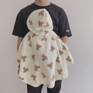 Ins South Korea Baby Cute Bear Cloak for Boys and Girls Baby Spring and Summer Sunscreen Windproof All-match Cloak Air Conditioning