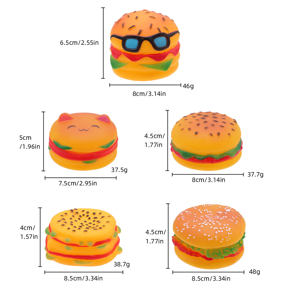 Juguetes de sonido para mascotas, hamburguesas de simulación, juguetes para perros, juguetes para perros, resistentes al sonido, resistentes a morder, suministros para aliviar el aburrimiento