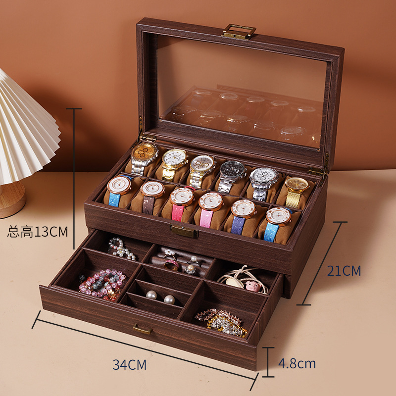 우드그레인 가죽 더블 레이어 12비트