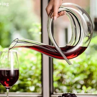 Lead-free Crystal Glass Wine Decanter Household Wine Dispencer Distinctive Wine Hanger suit European Style 6 Chang Bend