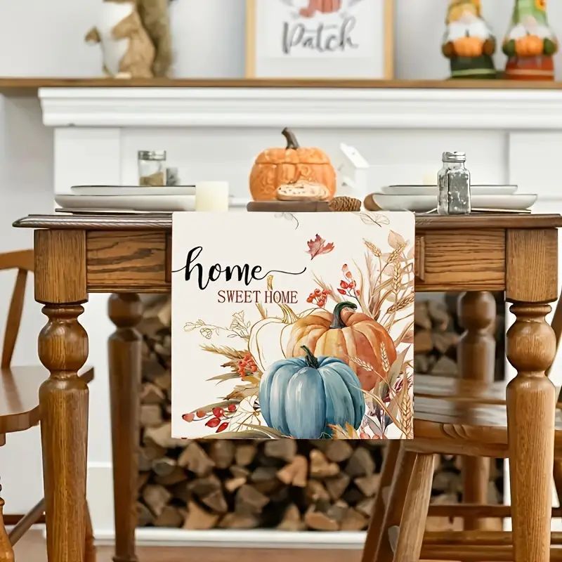Table Runner Event & Party Supplies Halloween Thanksgiving Cute Pumpkin Lattice Polyester Table Runner