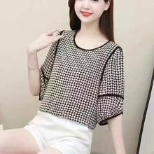 【祥】2025夏季新款时尚气质显瘦百搭休闲短袖T恤洋气妈妈装上衣