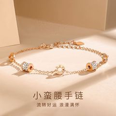 ローマ数字スモールウエスト925シルバーブレスレット、女の子用、軽い高級感、ニッチで絶妙、ガールフレンドや親友への誕生日プレゼントF