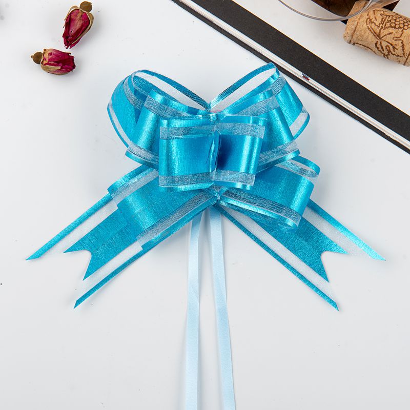 2023 nuevo 30 medio cepillado nieve hilo arco mano dibujado flor Regalo De vacaciones flor embalaje tire flor cinta