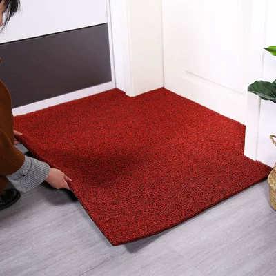 Silk Ring Entry Mat Door Mat Anti-Slip Mat Floor Mat Dirt Resistant PVC Plastic Car Mat Dirt Resistant Large Size (Avtomobil döşəmə paspasları) - passion-black-red-4060