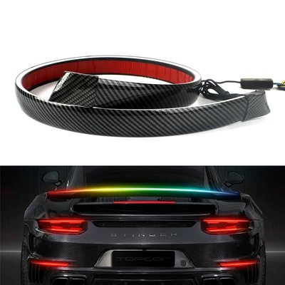 New carbon fiber tail light Brake light - colorful-multi-mode-120cm-driving-cycle-rgb-steering-streamer-brake-reversing