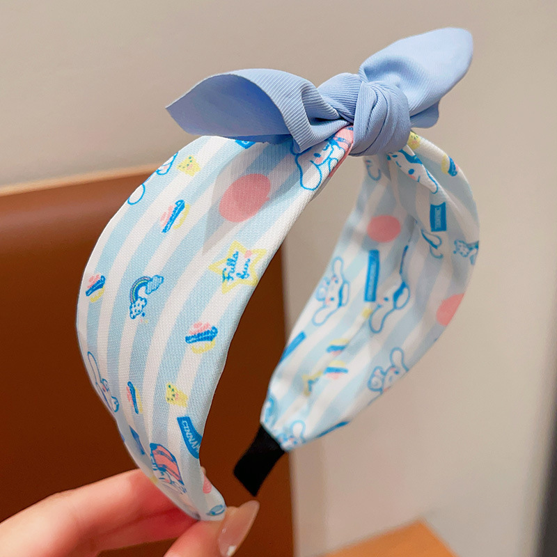 Bebé antideslizante no estrangular bandas de cabello para niñas bandas de cabello de borde ancho bandas de cabello para niños Kulomi arco bandas de cabello