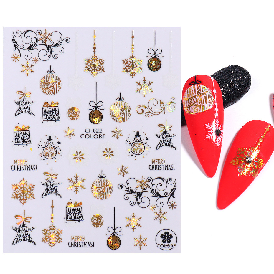 3g Weight Nail Patches Nail Supplies 1 Piece Quantity Santa Claus Pattern Simple Style Style Simple Style Santa Claus Paper Nail Patches 1 Piece 8