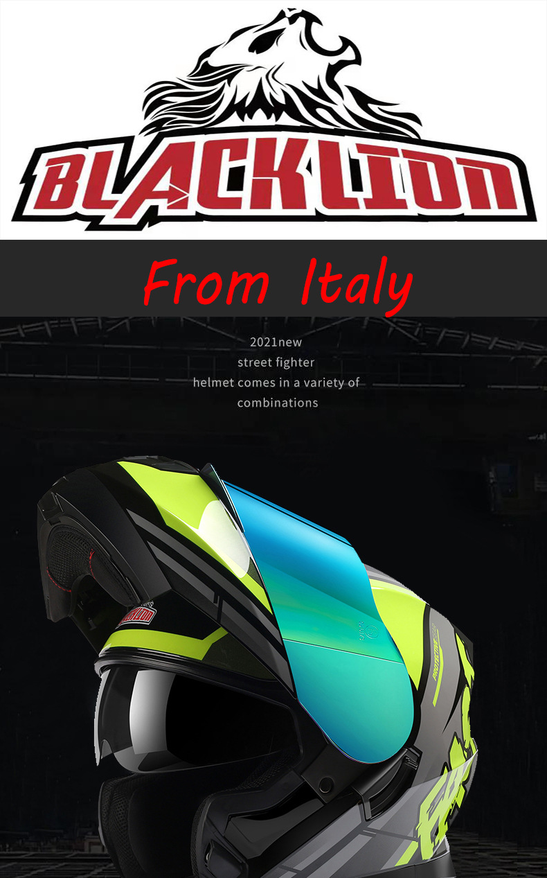 Bld Cross-Border Wholesale Bailide Motorcycle Helmet Flip-Up Visor Anti-Fog Breathable All-Season Full-Face Helmet