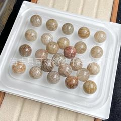 批发天然千层水晶四季幽灵单珠圆珠 意境优美色系丰富绿幽灵散珠