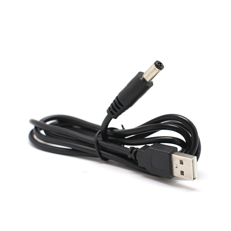 雨硕/usb回転dc 5.5*21/25/3.5*1.35丸穴丸頭充電線電源データ線給電線|undefined
