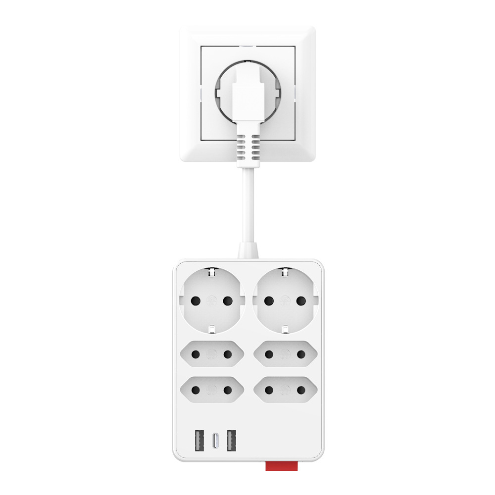 新款欧式拓展USB排插  2USB+TYPE-C 德式法式俄罗斯 欧洲通用