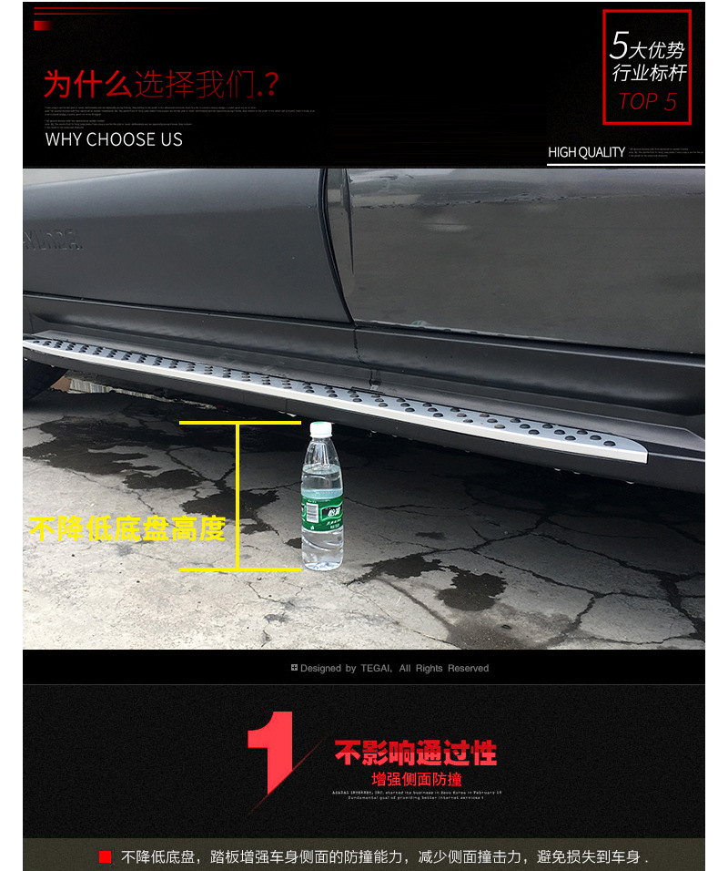 Applicable to modern brand new Tucson side pedal 23 Tucson L side pedal aluminum alloy welcome pedal