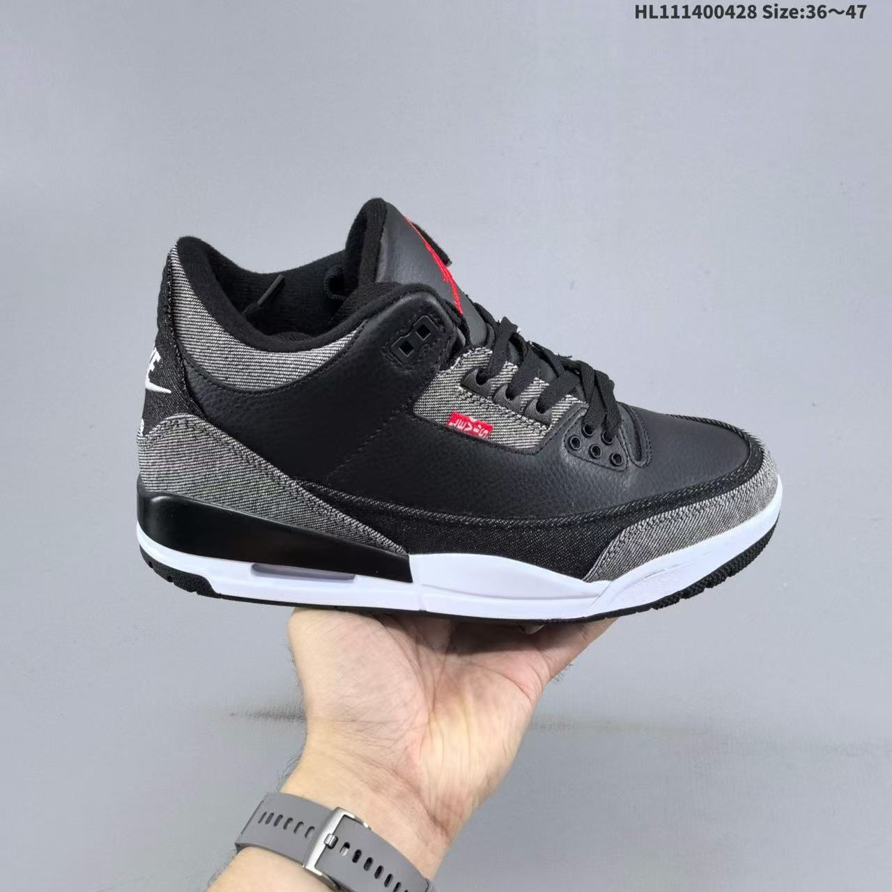 aj3 zapatillas de cemento blanco Putian zapatos de hombre de alta versión de cemento negro Fujiwara Hao Beika Lanjie 3 zapatos de baloncesto zapatos de mujer