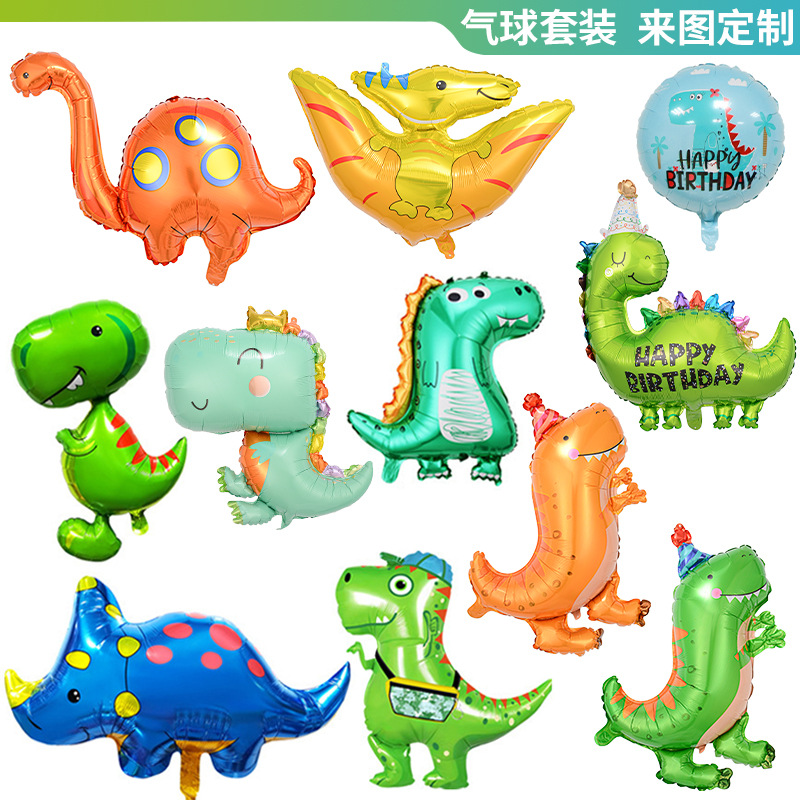Amazon dinosaurio globo dibujos animados fuego dragón tiranosaurio triceratops globo bosque tema fiesta decoración decoración