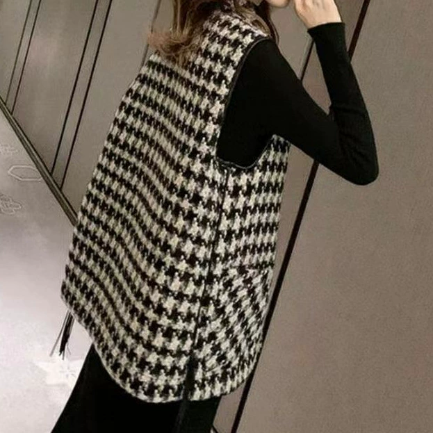 Жилет женский весна и осень 2025 новый топ маленький ароматный ветер свободный повседневный модный жилет куртка