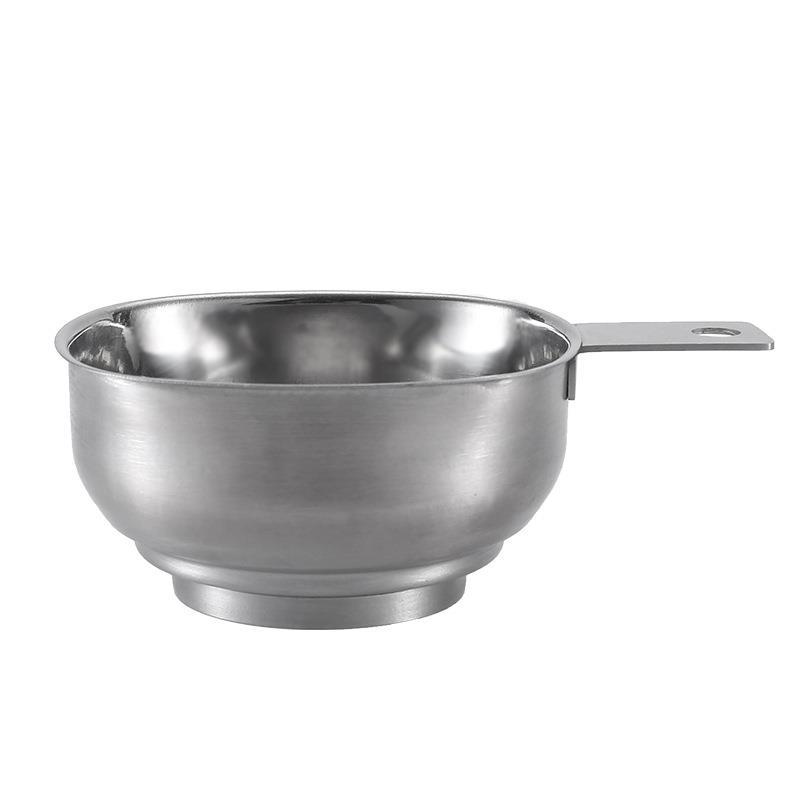 Acero inoxidable cuadrado boca ancha embudo boca grande diámetro fuga de aceite herramienta de cocina con mango mermelada salchicha embudo