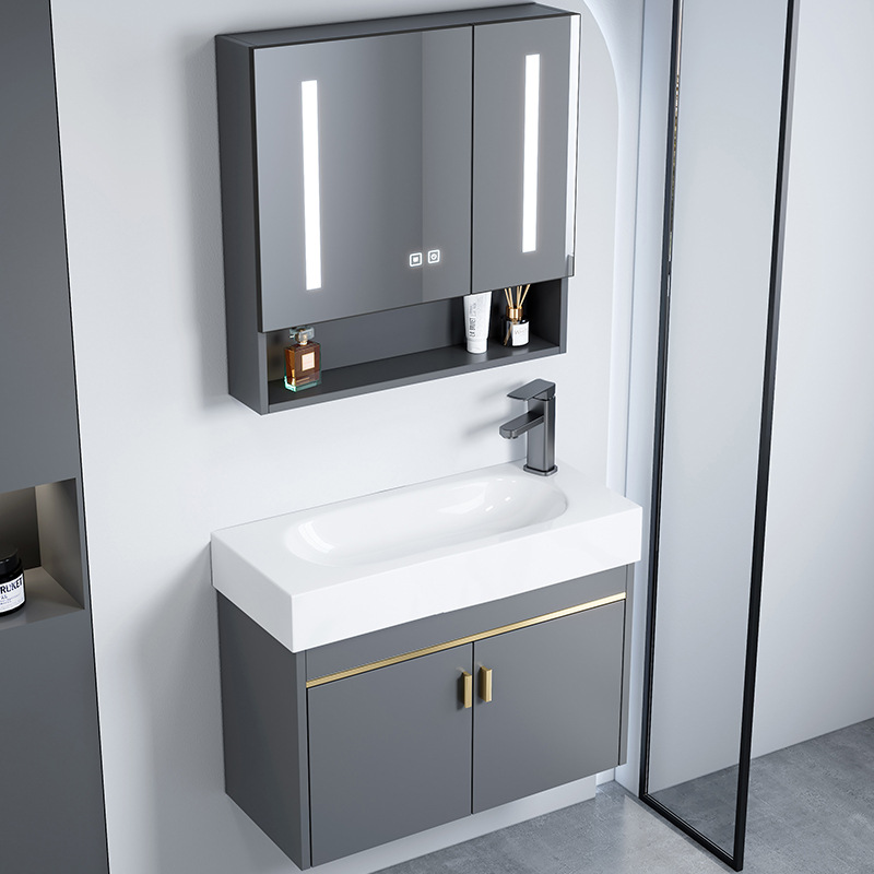 gabinete de baño de aluminio espacio pequeño gabinete de baño cerámica integral gabinete lavabo transfronterizo lavabo lavabo lavabo