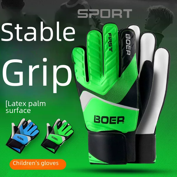 Boer entry-level children's goalkeeper gloves latex sticky non-slip gloves goalkeeper football gloves factory direct sales