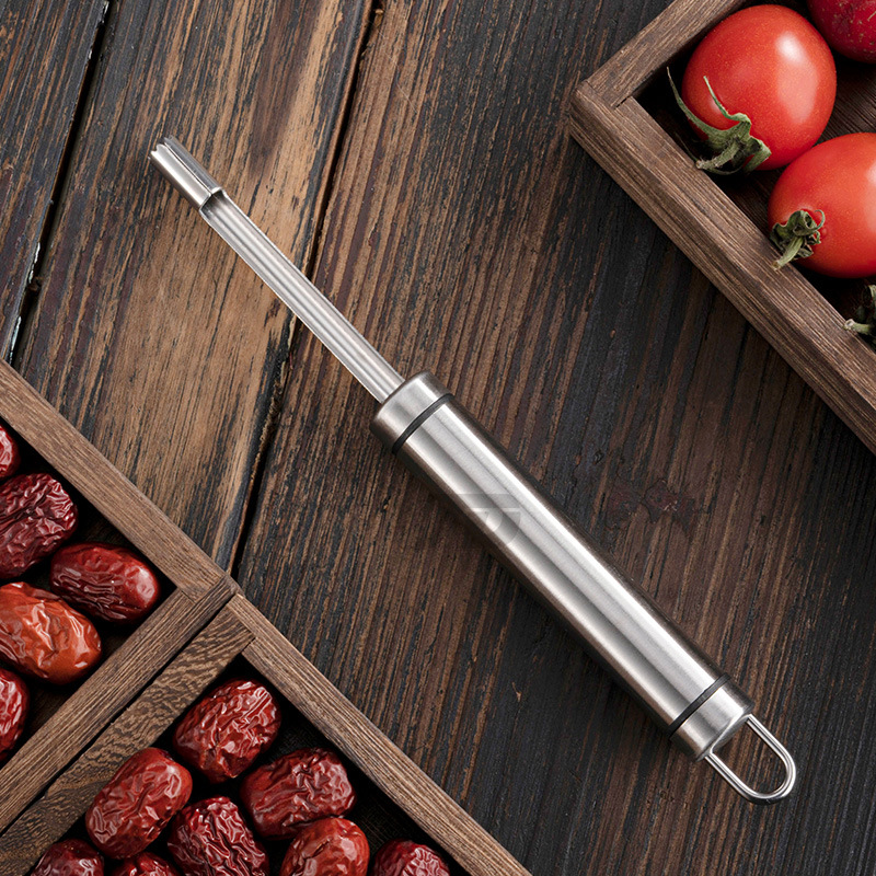 in stock 304 stainless steel large and medium small size fruit core pumping jujube corer fruit corer kitchen tools