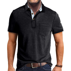 2024夏欧米ファッションメンズ半袖折り襟tシャツ外国貿易男性poloシャツクロスボーダーPolos卸売り