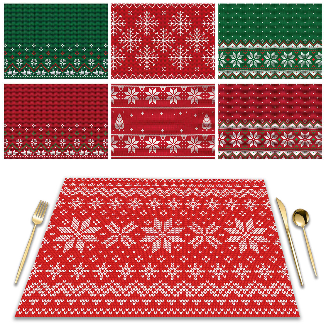 Heim & Garten Beliebte Tischsets zur Weihnachtsfeierdekoration Neue bedruckte Isoliermatten für die Küche im Herbst- und Winterstil, passend zu den Tischsets aus Leinen_voghion.com