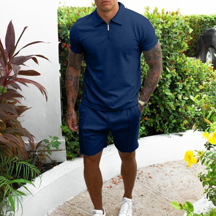 Men's Gender Vacation Style Men's Solid Color Shorts Sets Men's Clothing