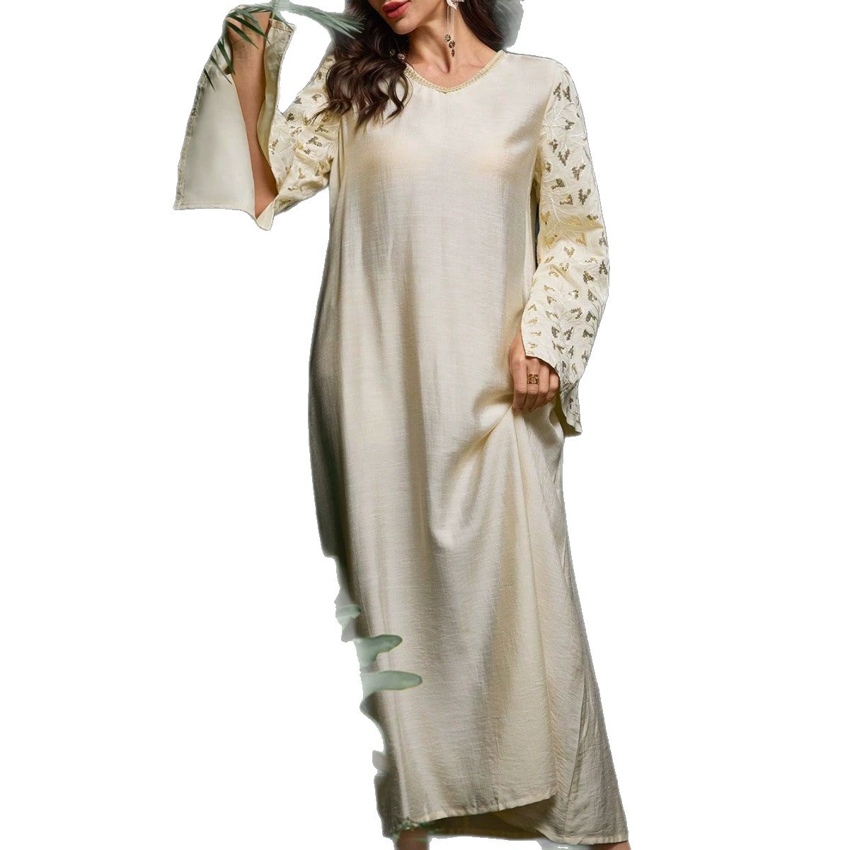 Мусульманское платье белого цвета, исламское платье, молитвенное платье, длинное арабское платье, женская одежда