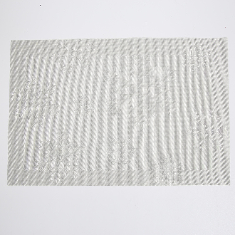 Navidad copo de nieve placemat estilo europeo PVC tejido montaña estera de mesa estera de aislamiento transfronteriza al por mayor imprimible LOGO