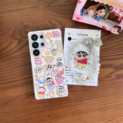 日本と韓国の漫画フルスクリーン Xiaoxin Samsung S25Ultra レーザーケース Samsung S24+/S23plus 携帯電話ケースに適しています