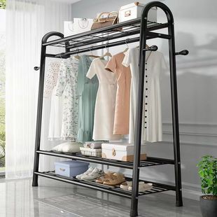 Clothes Drying Rack Floor-Standing Bedroom Clothes Rack Balcony Clothes Drying Rack Household Simple Clothes Drying Rod Dormitory Clothes Drying Rack New